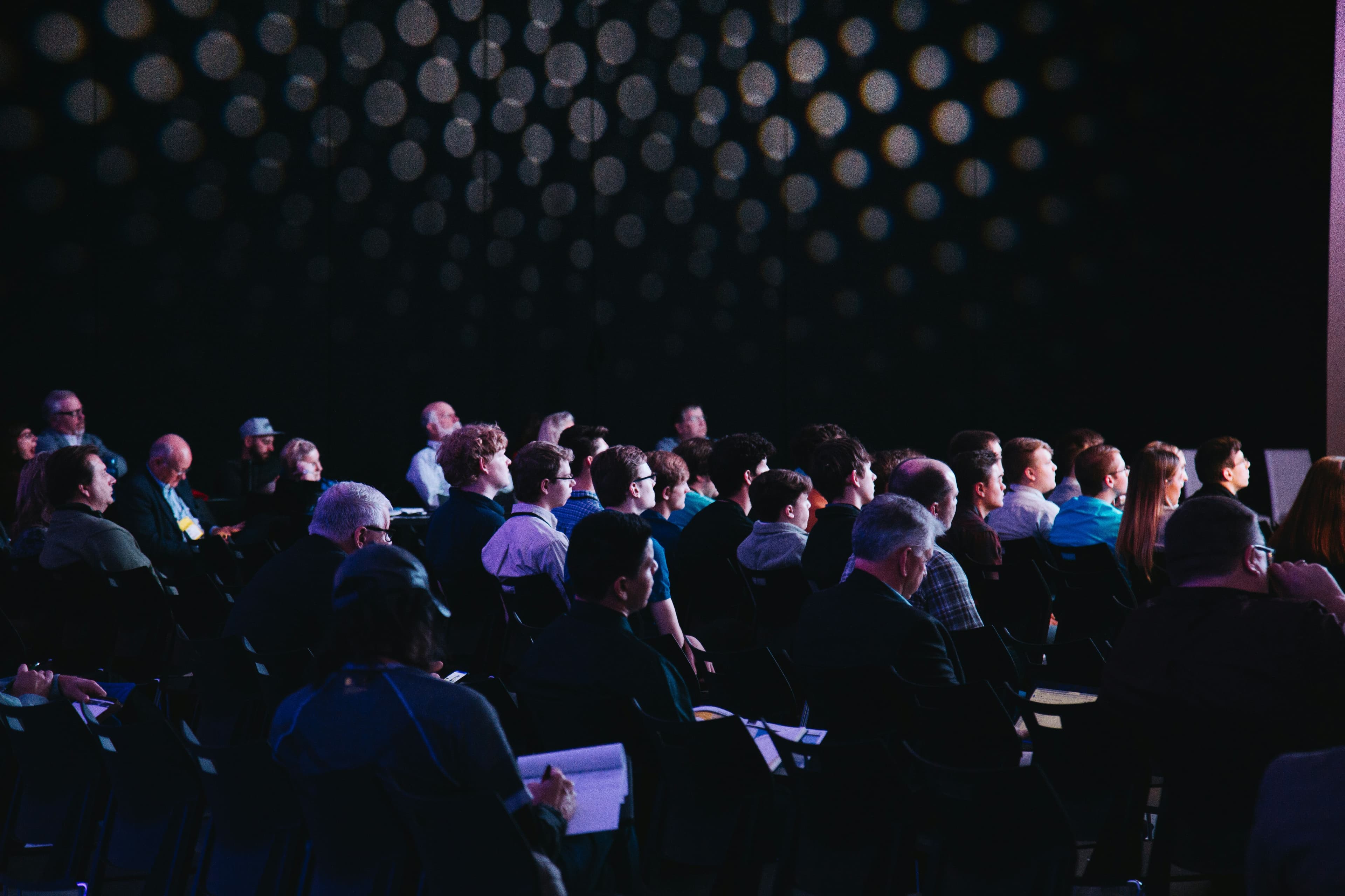 Professional association chapter audience gathered at an event